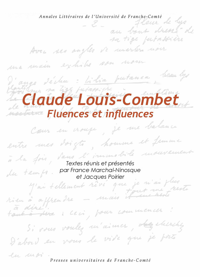 Claude Louis-Combet -  - Presses universitaires de Franche-Comté