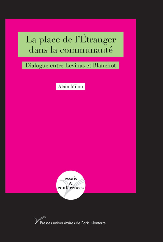 La place de l’étranger dans la communauté - Alain Milon - Presses universitaires de Paris Nanterre