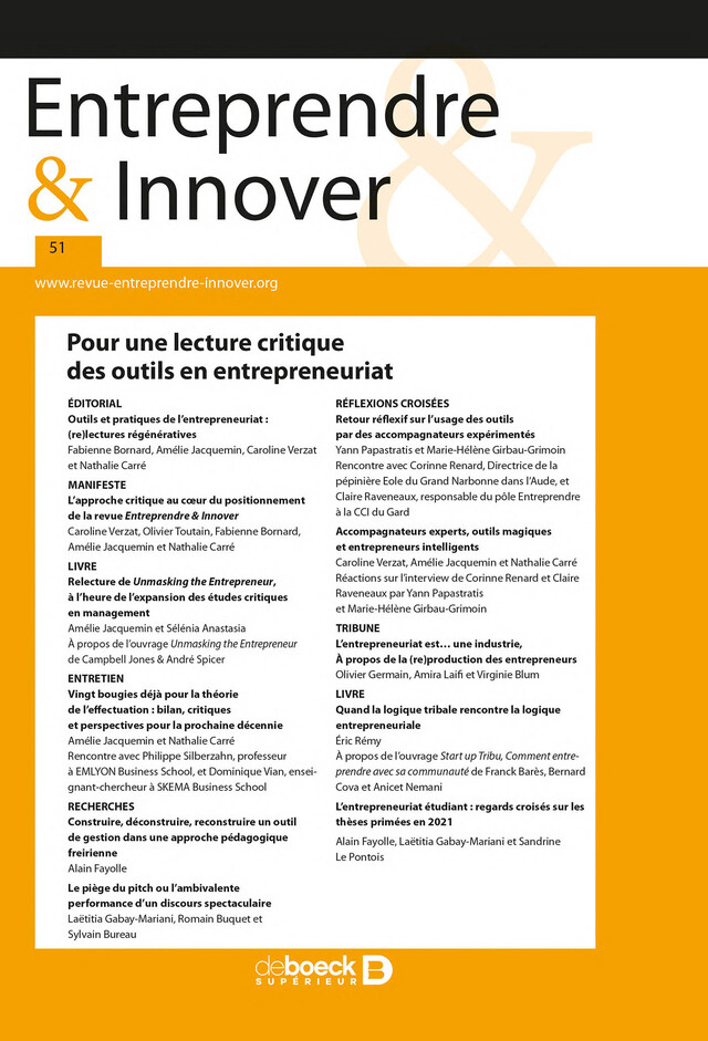 Entreprendre & Innover n° 51 -  Collectif - Revues De Boeck Supérieur