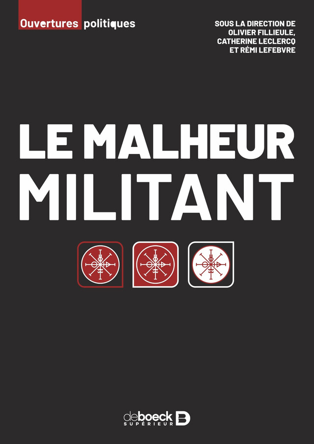 Le malheur militant - Olivier Filleule, Catherine Leclercq, Rémi Lefebvre - De Boeck Supérieur