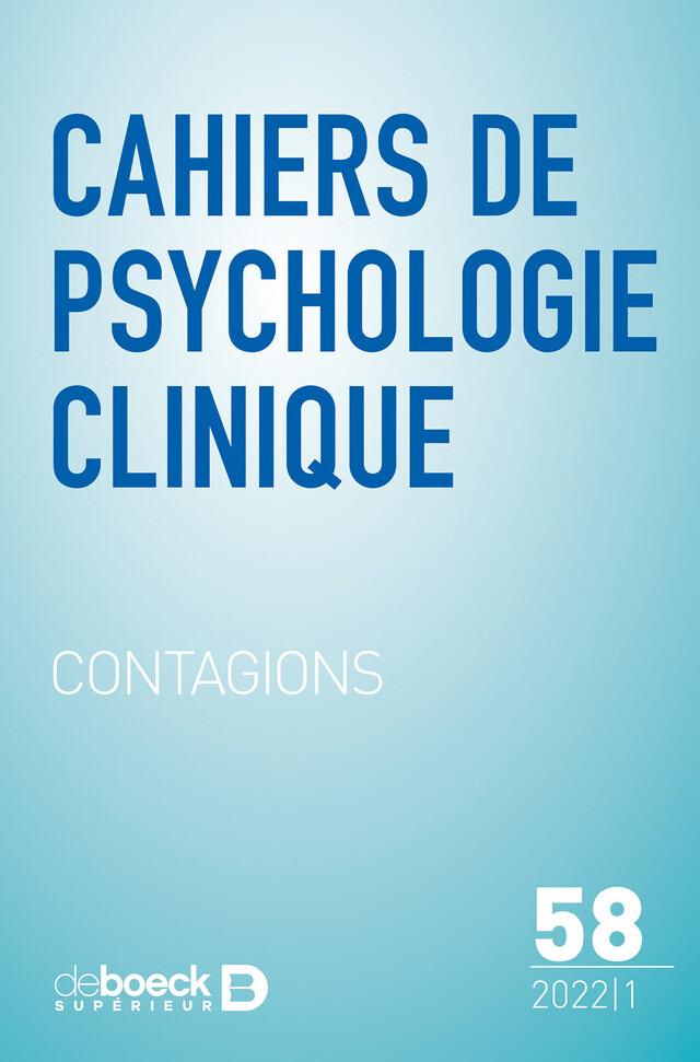 Cahiers de psychologie clinique n° 58 -  Collectif - Revues De Boeck Supérieur