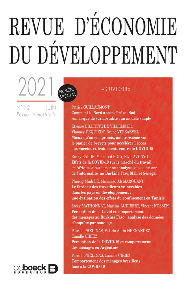 Revue d'économie du développement - volume 29 -  Collectif - Revues De Boeck Supérieur