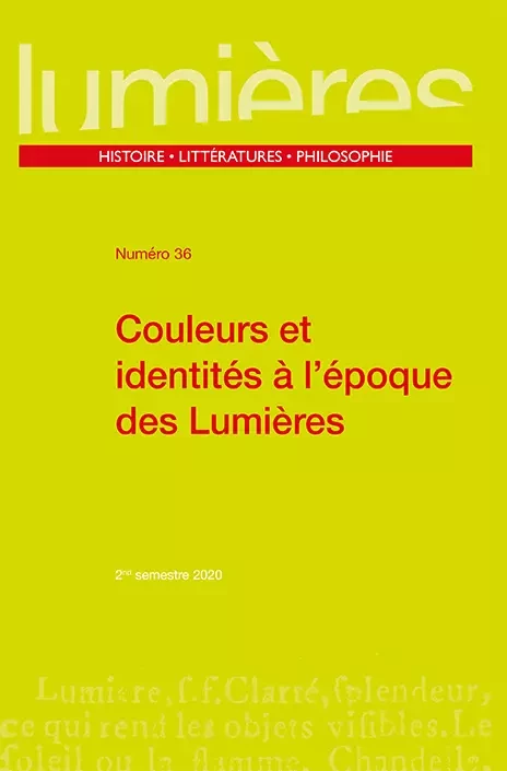 Couleurs et identités à l'époque des lumières -  - Presses universitaires de Bordeaux