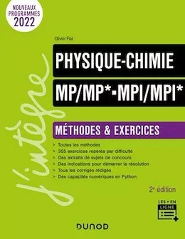 Physique-Chimie Méthodes et exercices MP/MP*-MPI/MPI* - 2e éd.