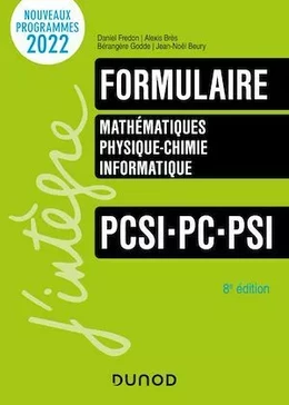 Formulaire PCSI-PC-PSI - 8e éd.