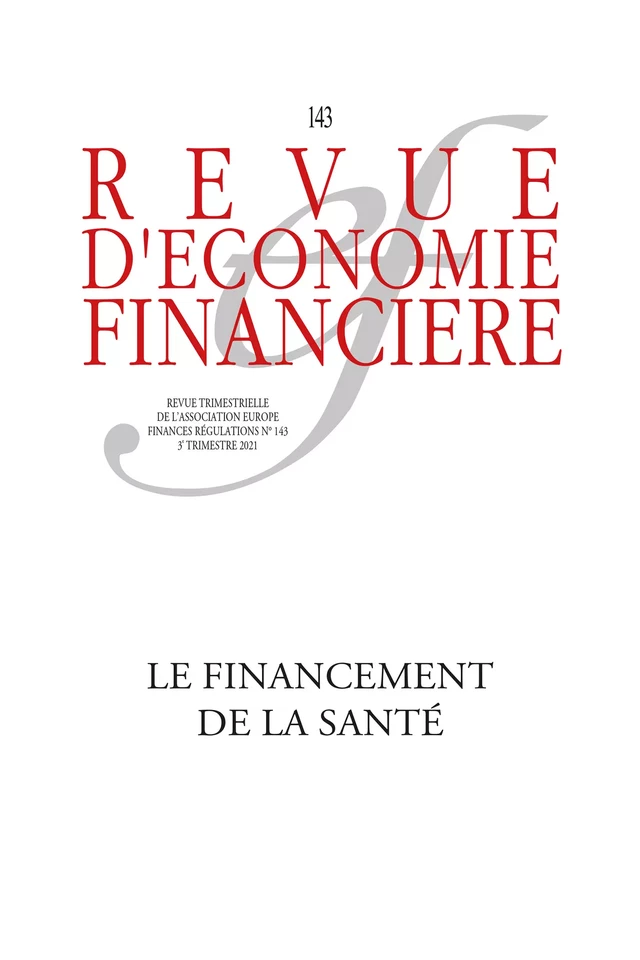 Le financement de la santé -  - Association Europe-Finances-Régulations (AEFR)