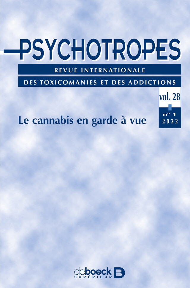 Psychotropes vol. 28 - 2022/1 -  Collectif - Revues De Boeck Supérieur
