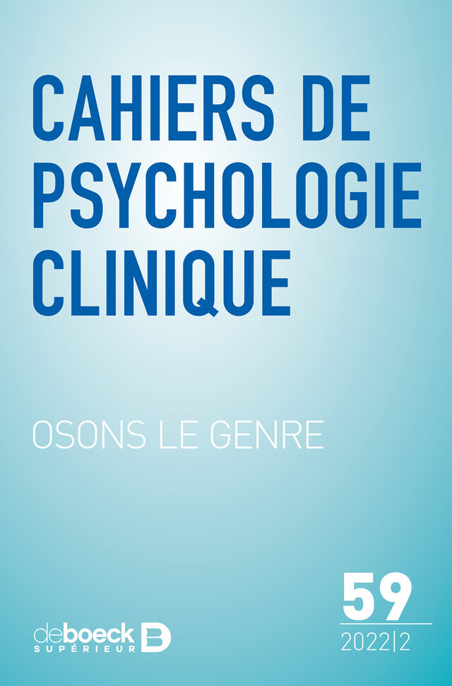Cahiers de psychologie clinique n° 59 -  Collectif - Revues De Boeck Supérieur