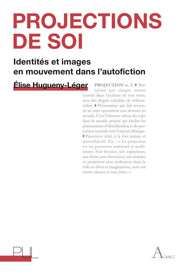 Projections de soi - Élise Hugueny-Léger - Presses universitaires de Lyon