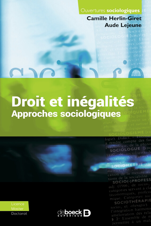 Sociologie du droit et des inégalités - Camille Herlin-Giret, Aude Lejeune - De Boeck Supérieur