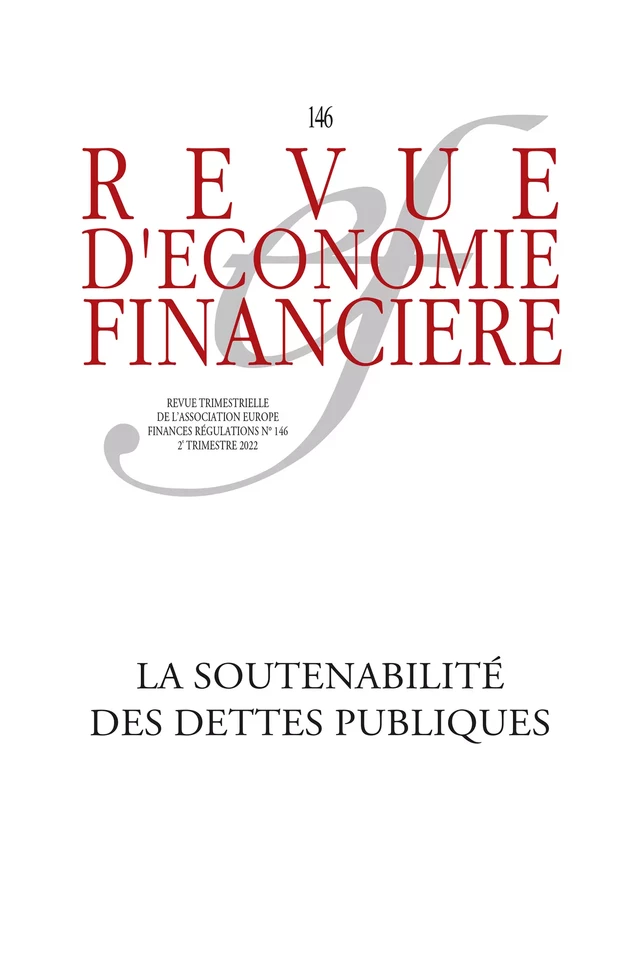 La soutenabilité des dettes publiques -  - Association Europe-Finances-Régulations (AEFR)