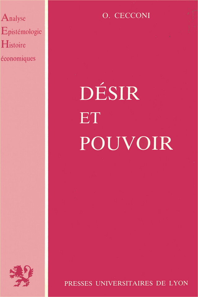 Désir et pouvoir - Osiris Cecconi - Presses universitaires de Lyon