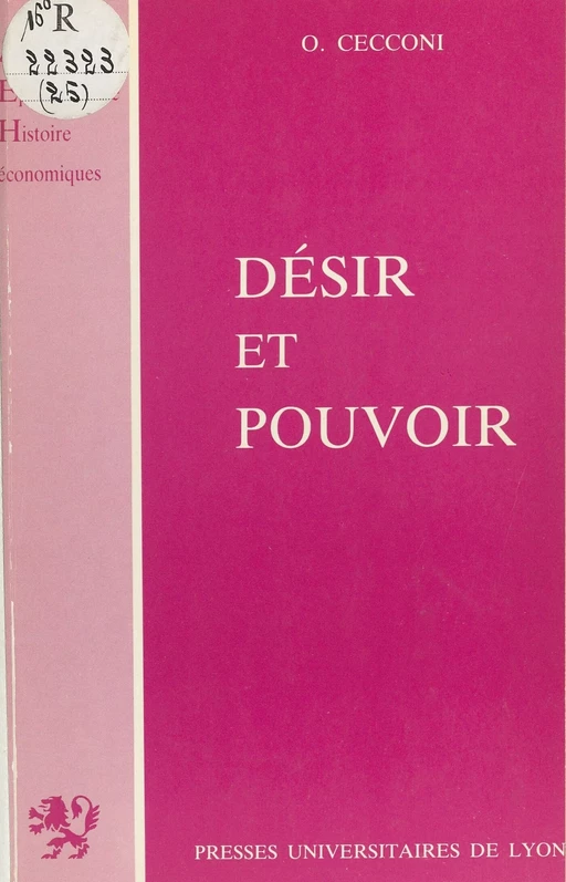 Désir et Pouvoir - Osiris Cecconi - FeniXX réédition numérique