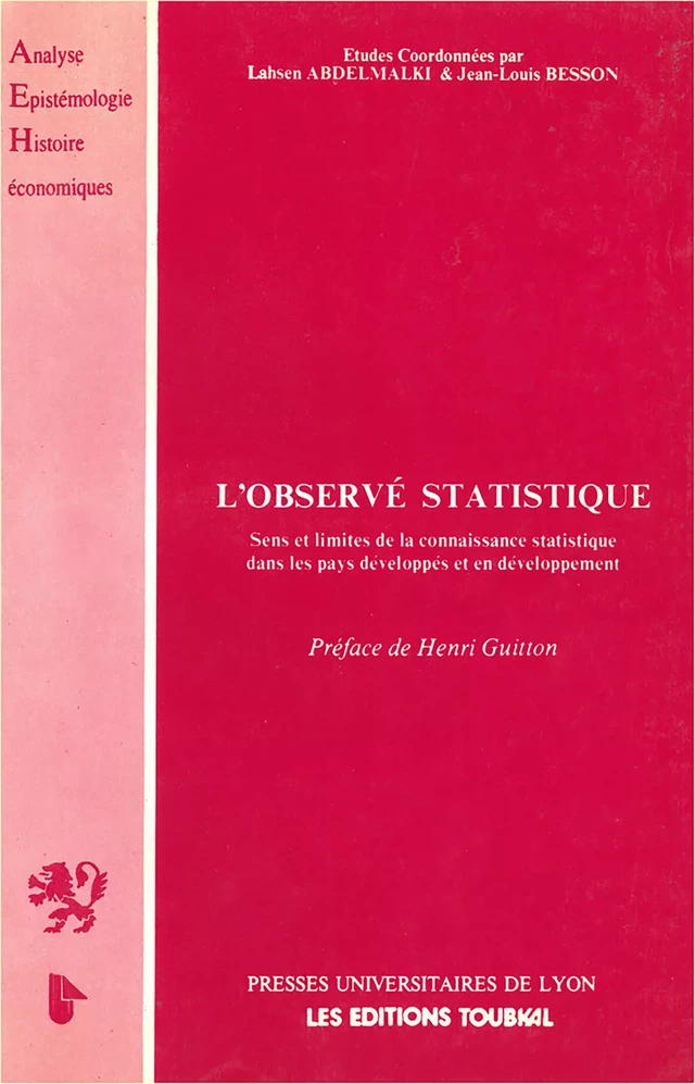 L’Observé statistique -  - Presses universitaires de Lyon