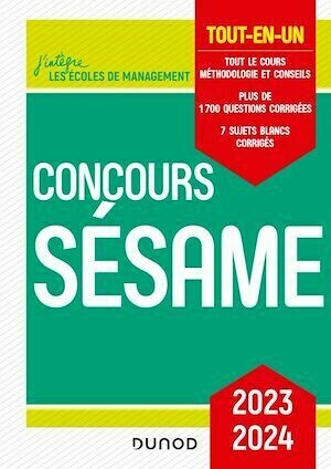 Concours Sésame 2023-2024 - Catherine Baldit-Dufays, Marie-Annik Durand, Marie-Virginie Speller, Pia BoisBourdain - Dunod