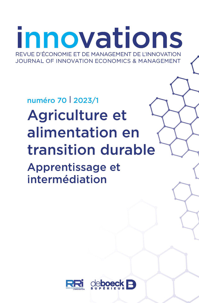 Innovations n° 70 - Agriculture et alimentation en transition durable -  Collectif - Revues De Boeck Supérieur