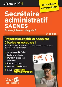 Concours Secrétaire administratif et SAENES - Catégorie B - Externe - Concours 2021