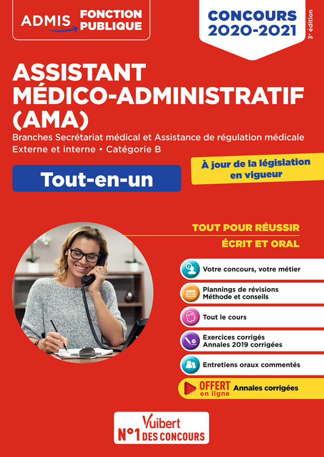 Concours Assistant médico-administratif - Catégorie B - Concours 2020-2021 - Mandi Gueguen, Fabien Gougeon - Vuibert
