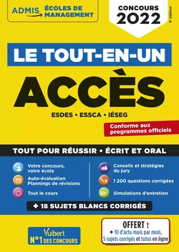 Le tout-en-un ACCES : ESDES, ESSCA, IESEG - Concours 2022