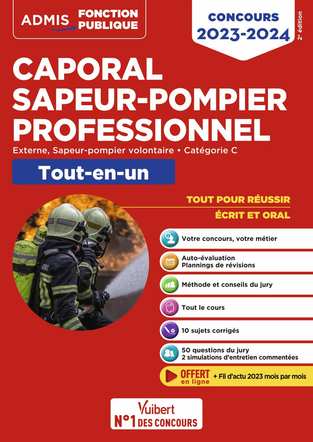 Concours Caporal Sapeur-pompier professionnel - Catégorie C - Concours 2023-2024 - François Lavedan - Vuibert