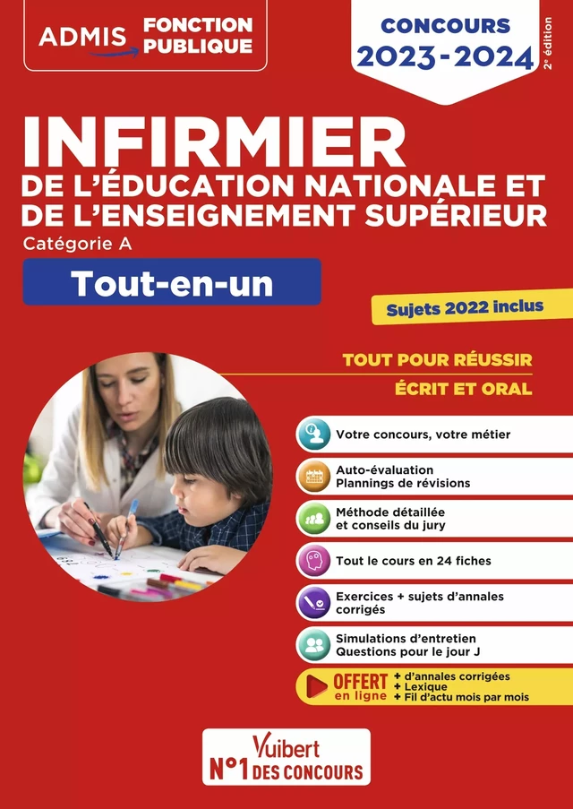 Concours Infirmier de l'Éducation nationale et de l'Enseignement supérieur - Concours 2023-2024 - Mandi Gueguen, Marianne Marchand, Karin Bourquin - Vuibert