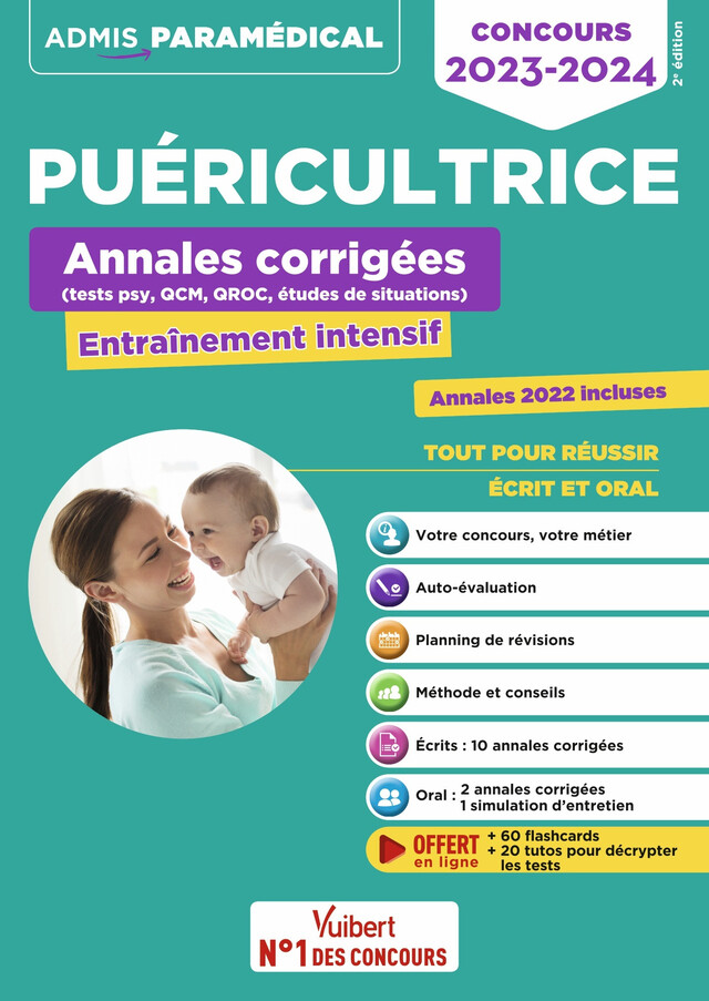 Annales corrigées Puéricultrice - Concours 2023-2024 - Richard Guçek, Mandi Gueguen - Vuibert