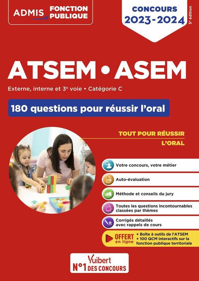Concours ATSEM et ASEM - Catégorie C - Réussir l'orale - Concours 2023-2024 - Élodie Laplace - Vuibert