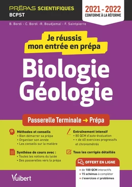 Je réussis mon entrée en prépa : Biologie-Géologie - Prépas scientifiques BCPST - 2021-2022