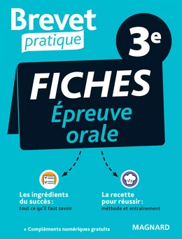 Brevet Pratique : Fiches Épreuve orale - Examen 3e