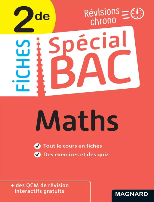 Spécial Bac Fiches Maths 2de Bac 2025 - Vito Punta - Magnard