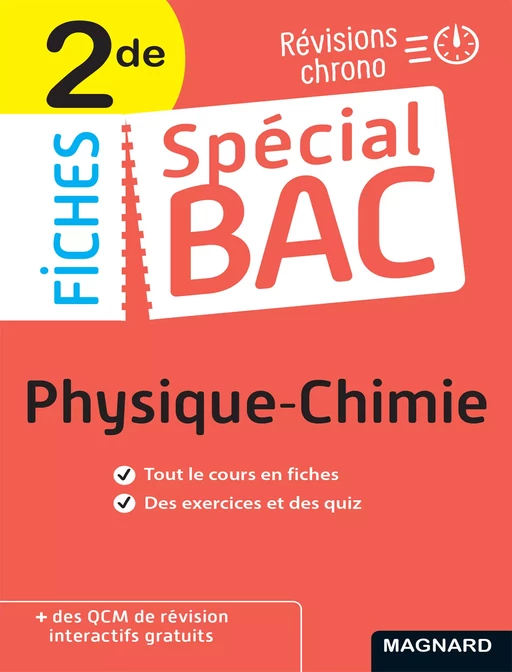 Spécial Bac Fiches Physique-Chimie 2de Bac 2025 - Christian Mariaud - Magnard