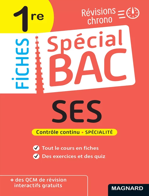 Spécial Bac Fiches SES 1re Bac 2025 - Céline Charles - Magnard