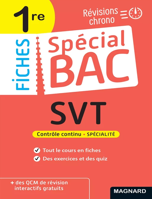 Spécial Bac Fiches SVT 1re Bac 2025 - Coraline Madec - Magnard