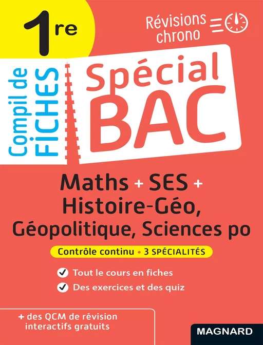 Spécial Bac Compil de Fiches SES-Maths-Histoire-Géo-Géopolitique-Sciences Po 1re Bac 2025 - Céline Charles, Vito Punta, Nicolas Verlaque - Magnard