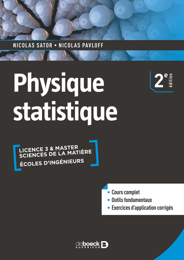Physique statistique - Nicolas Sator, Nicolas Pavloff - De Boeck Supérieur
