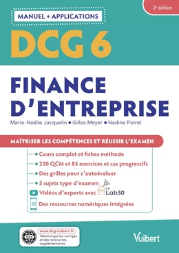 DCG 6 - Finance d'entreprise : Manuel et Applications