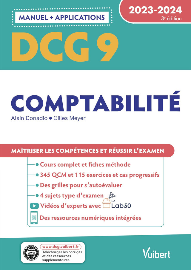 DCG 9 - Comptabilité : Manuel et Applications 2023-2024 - Alain Donadio, Gilles Meyer - Vuibert