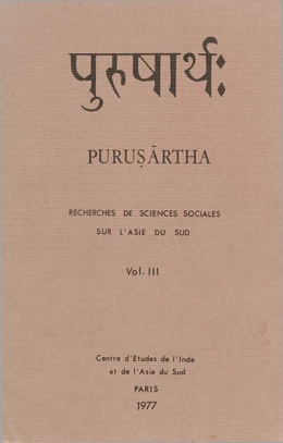 Recherches de sciences sociales sur l’Asie du Sud. Volume III
