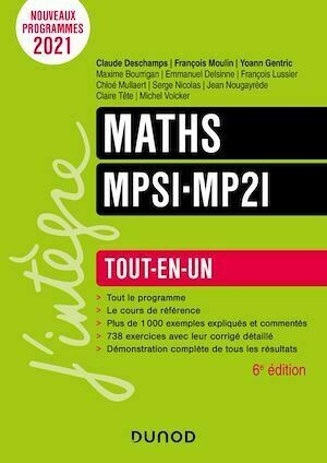 Maths MPSI-MP2I - 6e éd. - Collectif Collectif - Dunod
