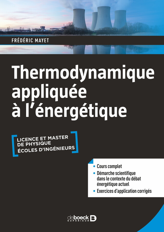 Thermodynamique appliquée à l’énergétique - Frédéric Mayet - De Boeck Supérieur