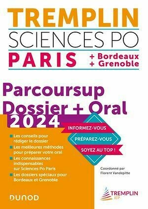 Tremplin Sciences Po Paris, Bordeaux, Grenoble 2024 - Pierre-Emmanuel Guigo, Florent VANDEPITTE - Dunod
