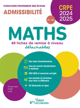 Maths - CRPE 2024-2025 - 40 fiches de remise à niveau