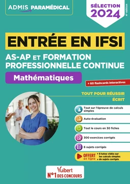 Entrée en IFSI Pour les AS-AP et formation professionnelle continue (FPC) - Mathématiques - 8 tutos offerts