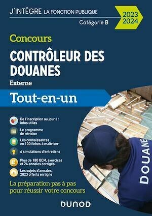 Concours Contrôleur des douanes - 2023/2024 -  Collectif - Dunod