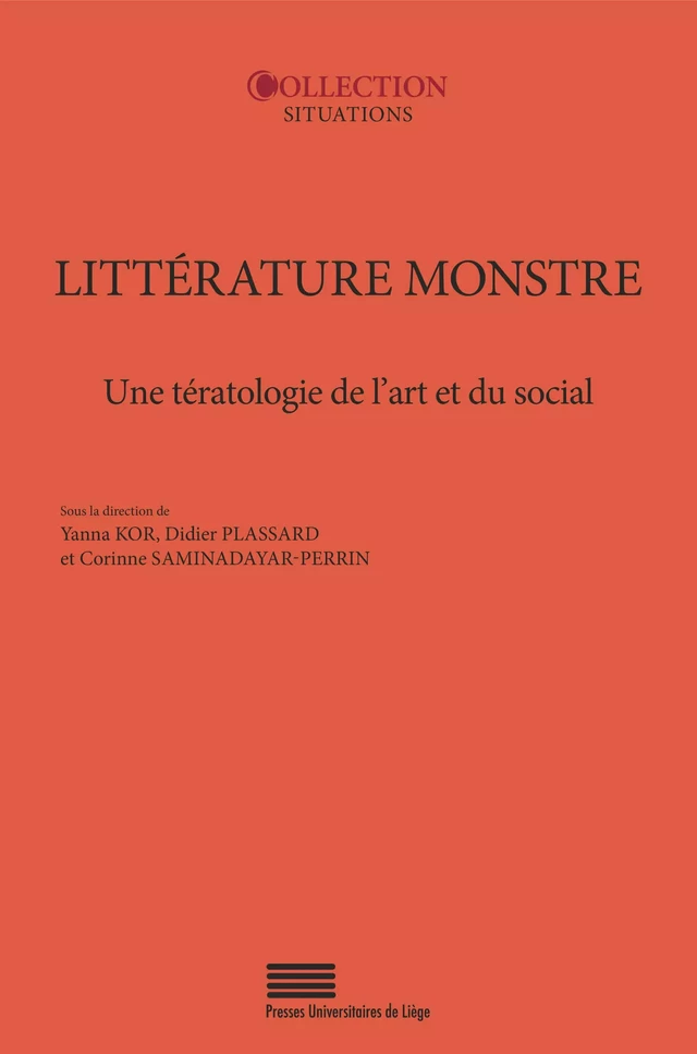 Littérature monstre -  - Presses universitaires de Liège