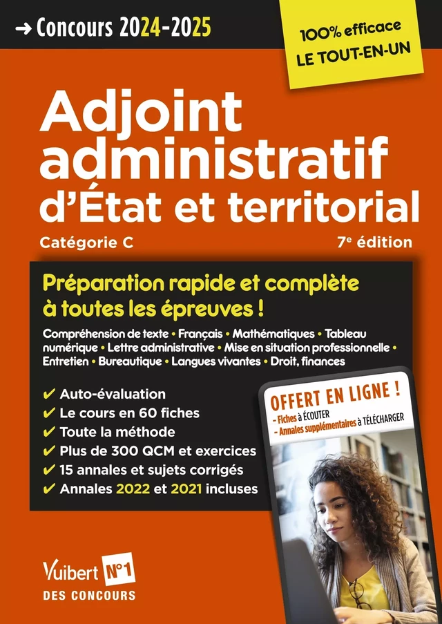 Concours Adjoint administratif d'État et territorial - Préparation rapide et complète à toutes les épreuves ! - Annales 2023 incluses - Olivier Bellégo, Marc Antoine Durand, Cathy Lognone, Anne-Marie Bonnerot, Bernadette Lavaud, Pierre-Brice Lebrun, Pierre Lefaure - Vuibert