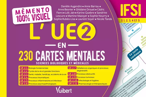 Mémento 100% visuel - L'UE 2 en 230 cartes mentales - IFSI - Danièle Augendre, Anne Barrau, Anne Besnier, Ghislaine Drouet, Cédric Favro, Sandrine Lescure, Martine Mazoyer, Sophie Nourry, Sophie Rubeo-Lisa, Laurent Soyer, Nicole Tanda, Loic Jain, Karine Pedelaborde Quebre - Vuibert