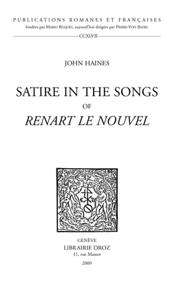 Satire in the songs of Renart le nouvel