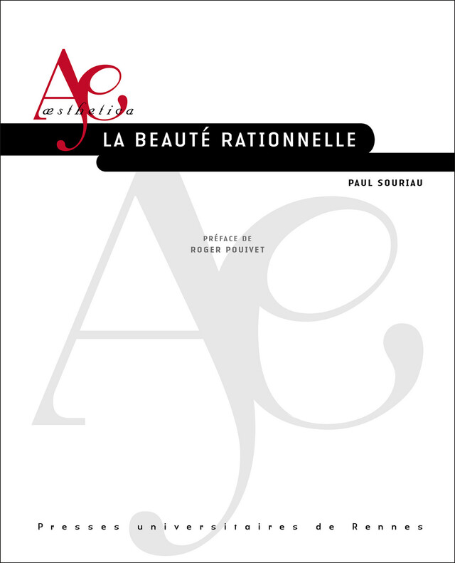 La beauté rationnelle - Paul Souriau - Presses universitaires de Rennes