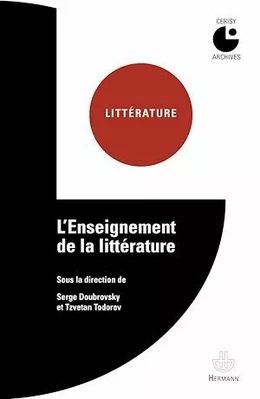 L'Enseignement de la littérature